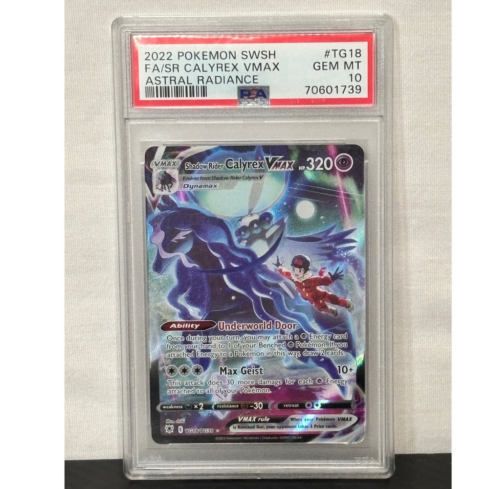 PSA 10 Shadow Rider Calyrex VMAX TG18/TG30 Astral Radiance Pokemon Card 2022